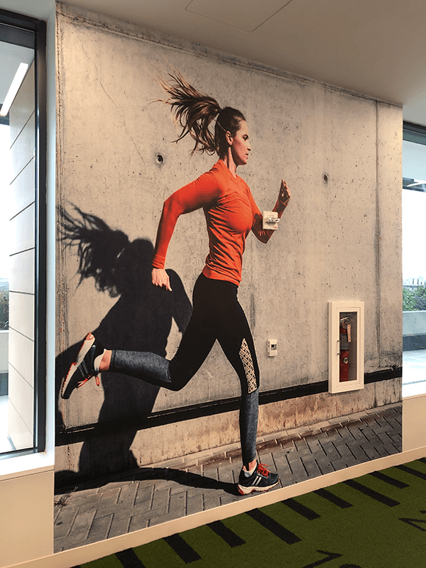 Window Film Wall - Woman Running